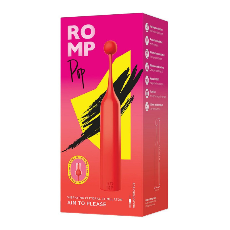 Кліторальний стимулятор Romp Pop в комплекті з зарядним кабелем