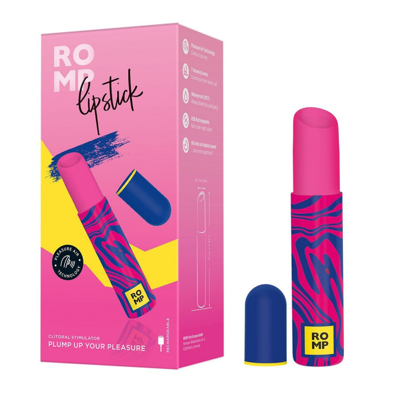 Детальний вигляд насадки вакуумного стимулятора Romp Lipstick