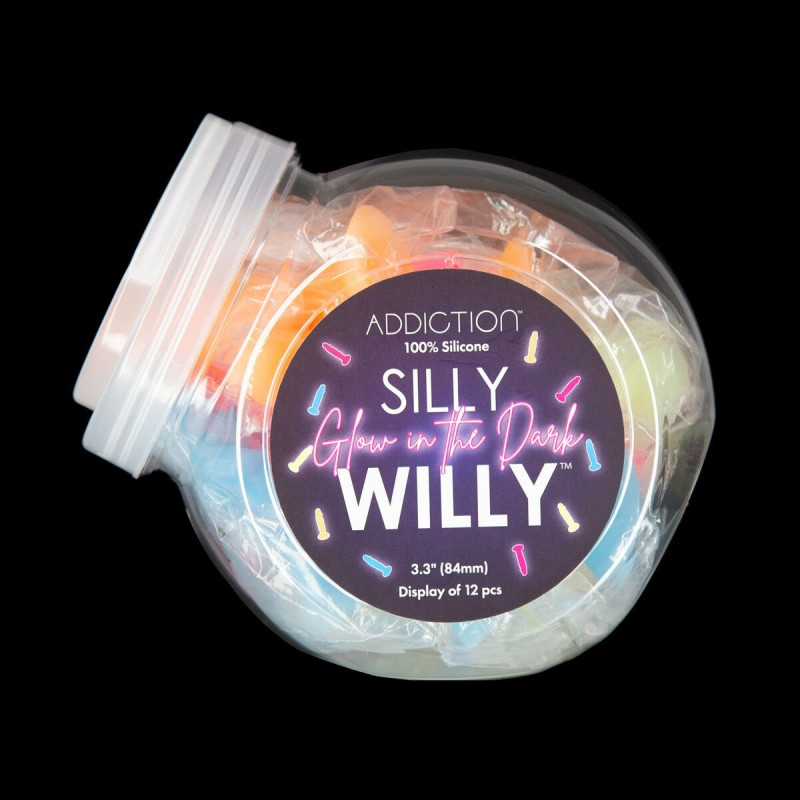 Силіконова текстура одного з фалоімітаторів ADDICTION Silly Willy Glow in the Dark