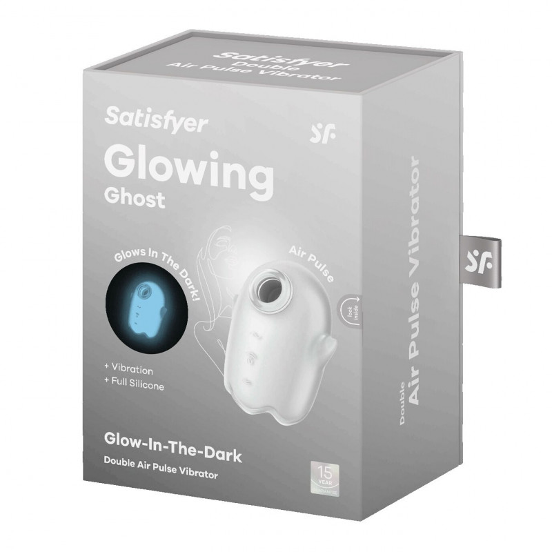 Satisfyer Glowing Ghost White: повний комплект, що включає пристрій, зарядний кабель та інструкцію