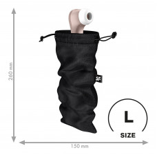 Мішечок для секс-іграшок Satisfyer Treasure Bag L, чорний, на шнурку — Keks-Hub