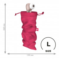 Мішечок для секс-іграшок Satisfyer Treasure Bag L, рожевий, на шнурку