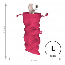 Мішечок для секс-іграшок Satisfyer Treasure Bag L, рожевий, на шнурку — Keks-Hub