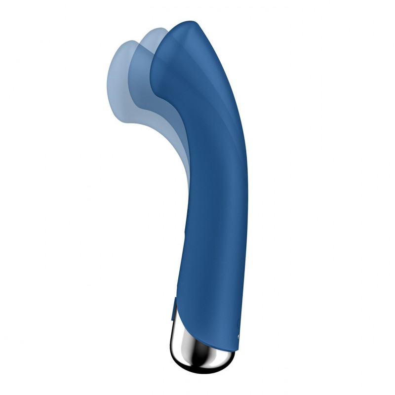 Satisfyer Spinning G-Spot 1 Blue у детальному вигляді: акцент на ергономічній формі та ротаційному елементі