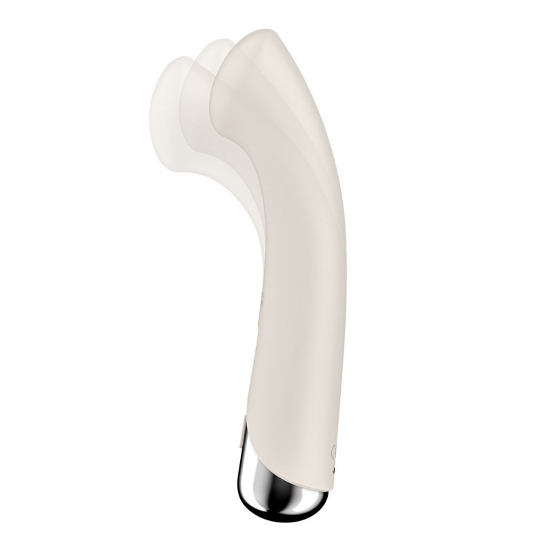 Satisfyer Spinning G-Spot ротаційний вібратор, вид збоку, бежевий