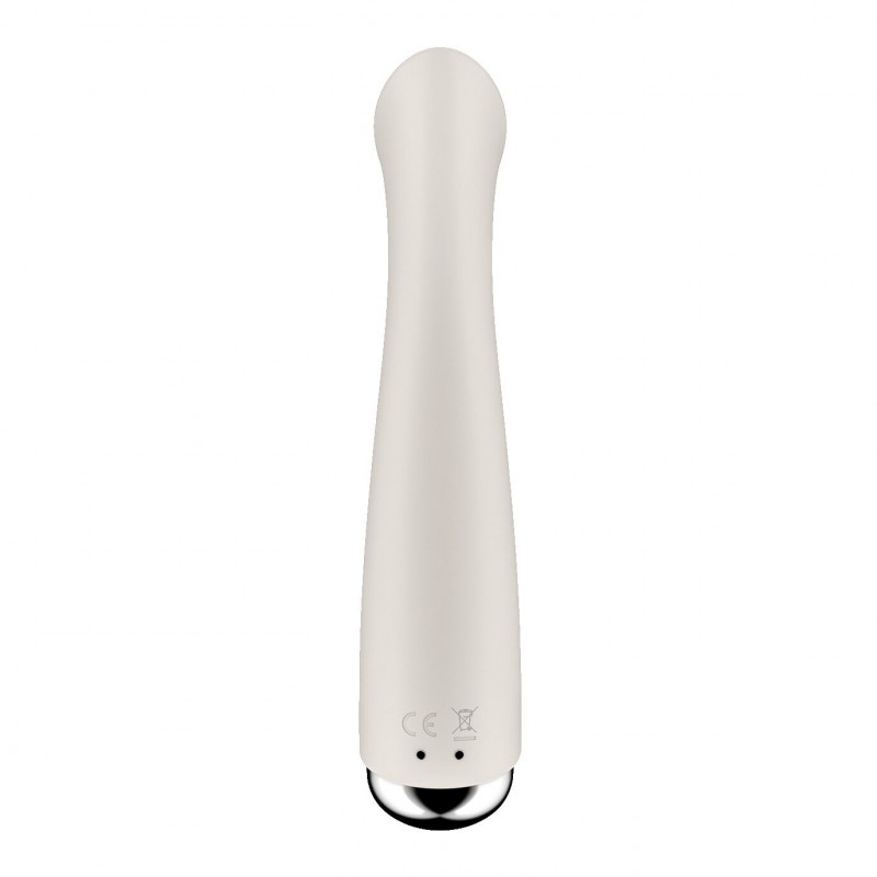 Текстура матеріалу вібратора Satisfyer Spinning G-Spot, ротаційний, бежевий