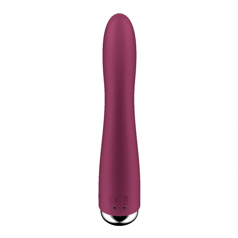 Вібратор точки G Satisfyer Spinning Vibe 1 Red, демонстрація обертальної головки, що забезпечує унікальні відчуття