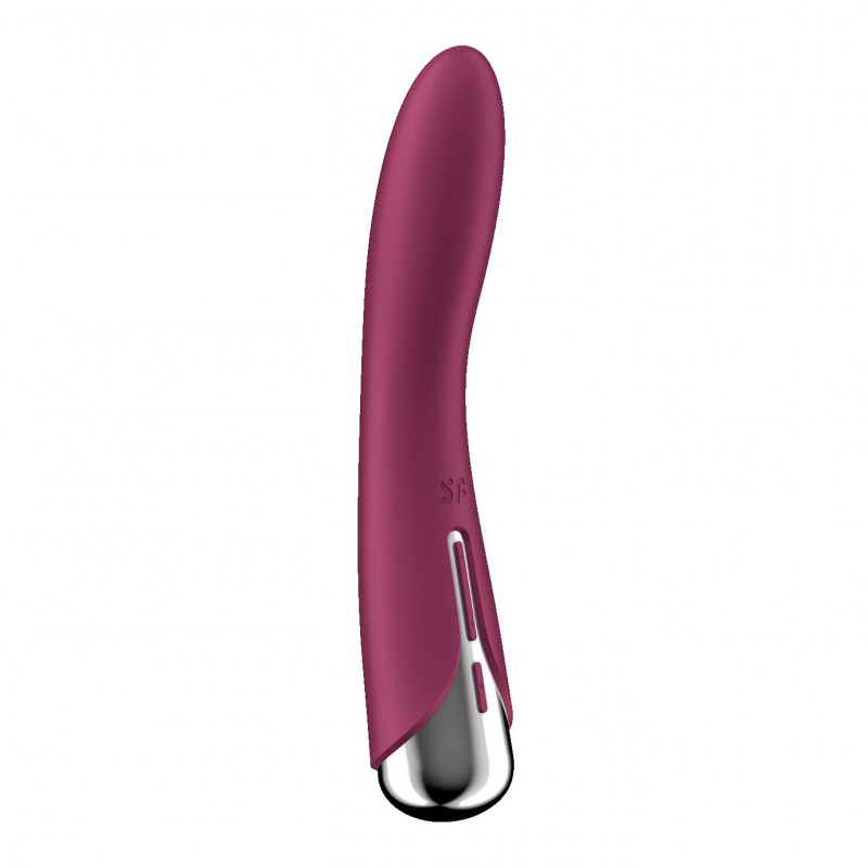 Satisfyer Spinning Vibe 1 Red, текстура силіконового покриття, приємна на дотик