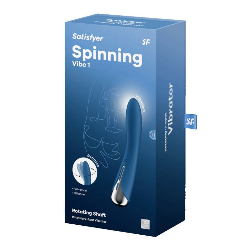 Комплектація вібратора Satisfyer Spinning Vibe 1 Blue: вібратор, кабель для зарядки, інструкція