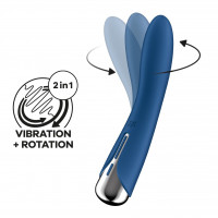 Вибратор точки G Satisfyer Spinning Vibe 1 голубой с вращением, 2 мотора
