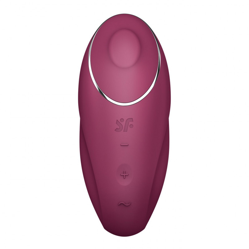 Satisfyer Tap & Climax 1 Red: вид збоку, демонстрація ергономічної форми