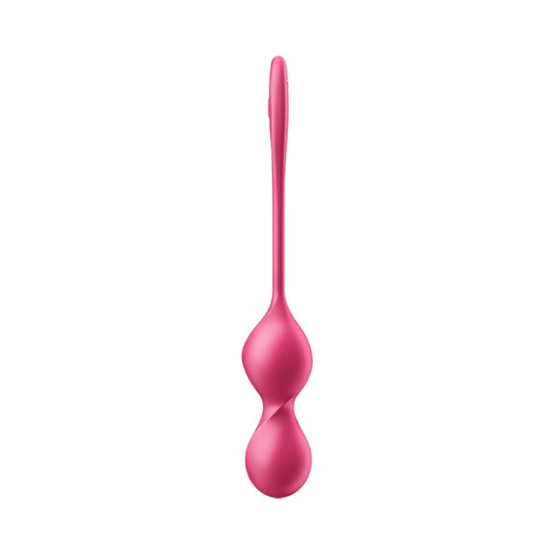Вагінальні смарт-кульки Satisfyer Love Birds 2 Connect App Red, вид збоку, демонстрація форми