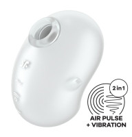 Вакуумний кліторальний стимулятор Satisfyer Cutie Ghost White з вібрацією