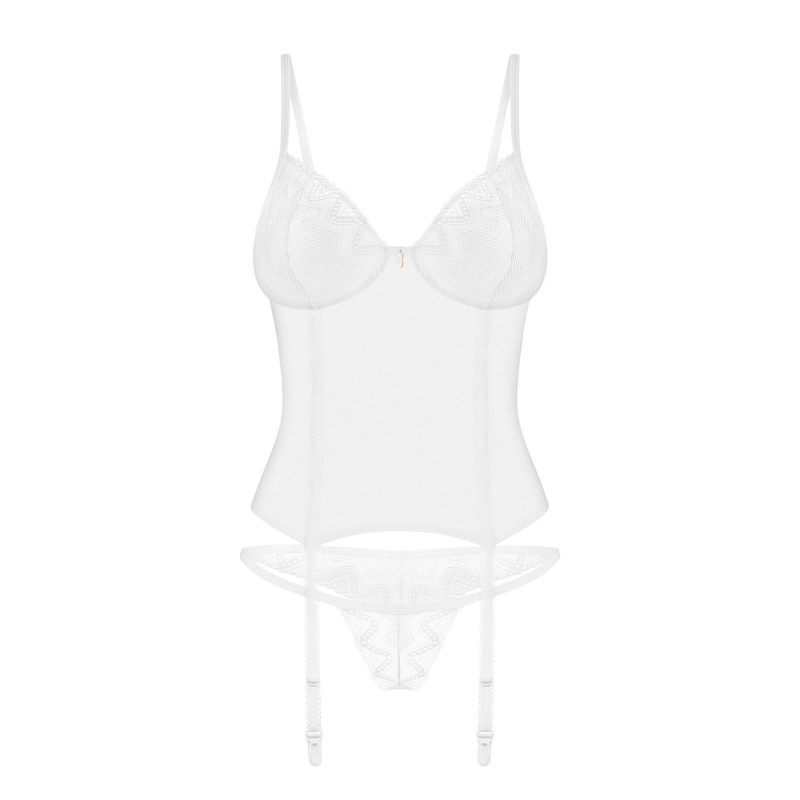 Задня частина м'ятного корсету Obsessive Alissium з можливістю регулювання