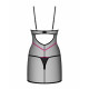 Деталі стреп-системи пеньюара Obsessive Novenes chemise & thong XL/2XL