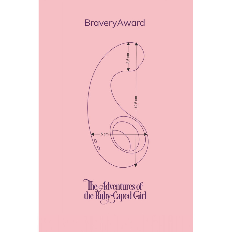 Вібратор FairyGasm BraveryAward синій: демонстрація його розмірів, компактність та зручність