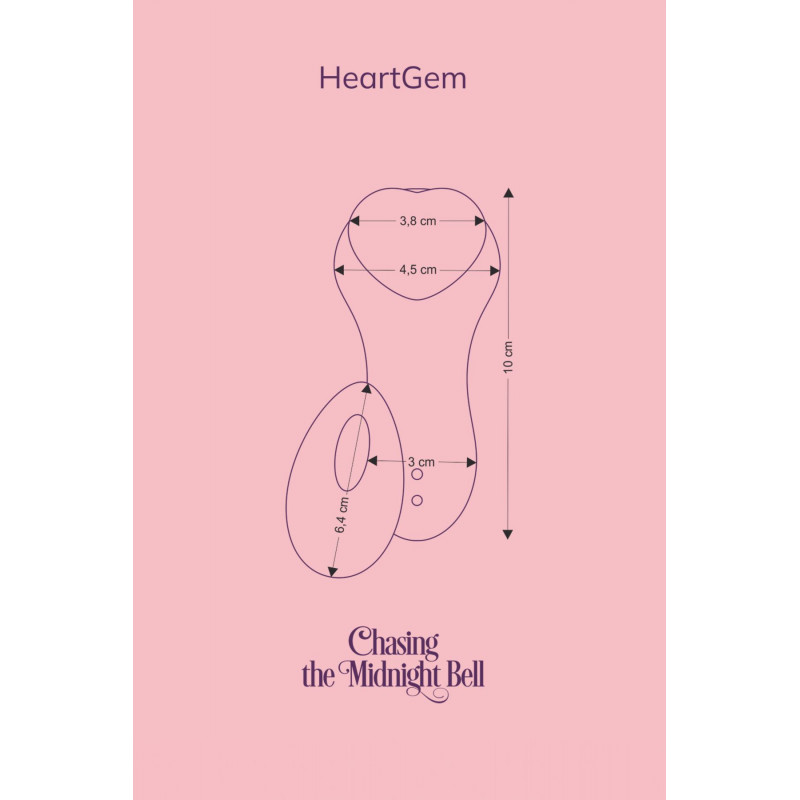 Вібратор FairyGasm HeartGem у використанні, демонструючи його непомітність