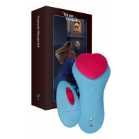 Вибратор-трусики FairyGasm HeartGem синий, на магните, с пультом ДУ