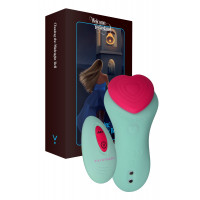 Вибратор в трусики FairyGasm HeartGem зеленый, на магните, с пультом ДУ