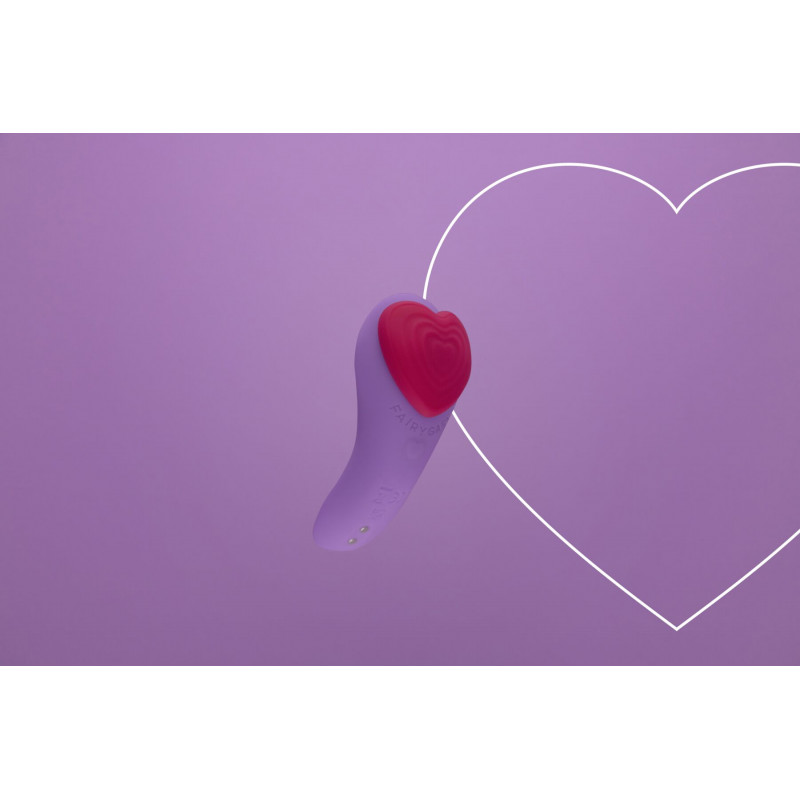 FairyGasm HeartGem вібратор для трусиків фіолетовий - елементи керування на пульті