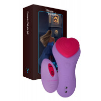 Вибратор в трусики FairyGasm HeartGem violet, магнитный, с пультом ДУ