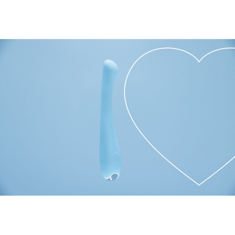 Синій вібратор для точки G FairyGasm MerryWand у контексті, що демонструє його призначення для насолоди