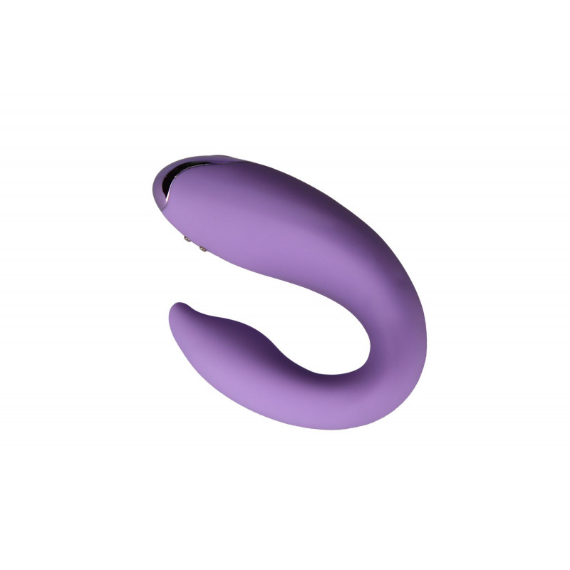 Парний вібратор FairyGasm PleasureBerry фіолетовий, вигляд збоку