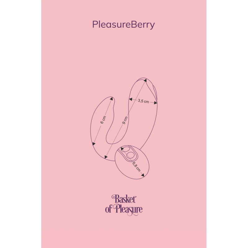 Розміри парного вібратора FairyGasm PleasureBerry фіолетовий