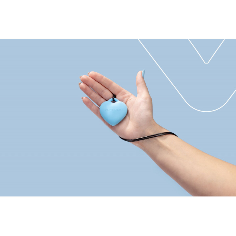 Мінівібратор FairyGasm PleasureStone Сердечко blue, демонстрація 9 режимів вібрації, синій