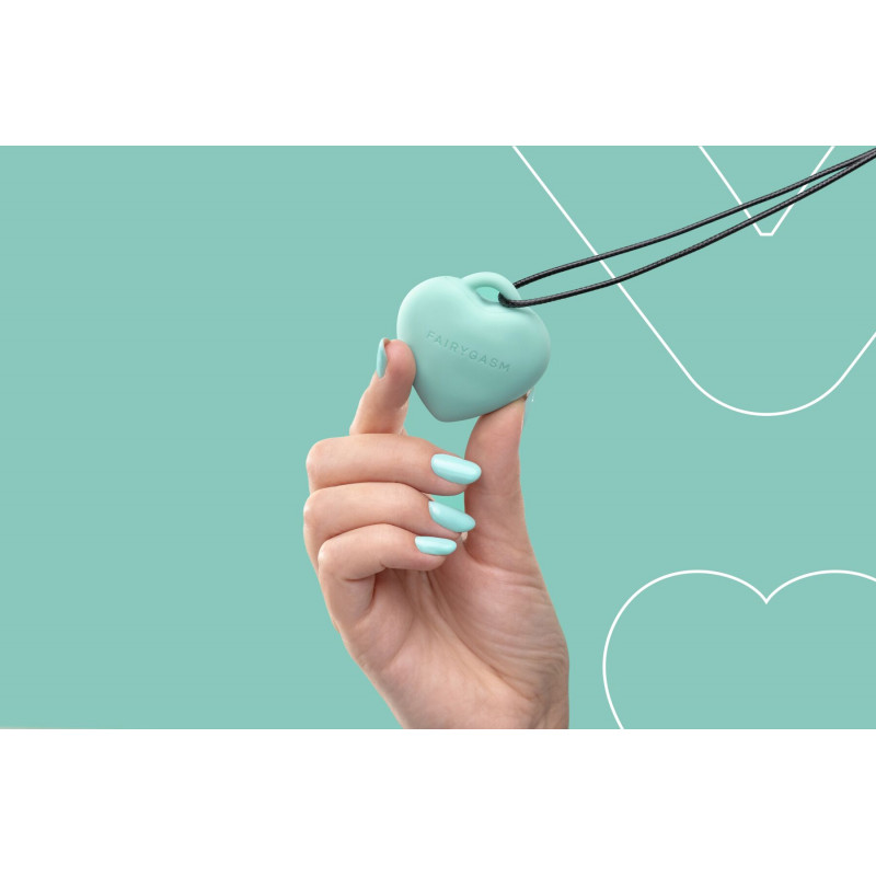 Демонстрація 9 режимів вібрації мінівібратора FairyGasm PleasureStone Сердечко зелений.