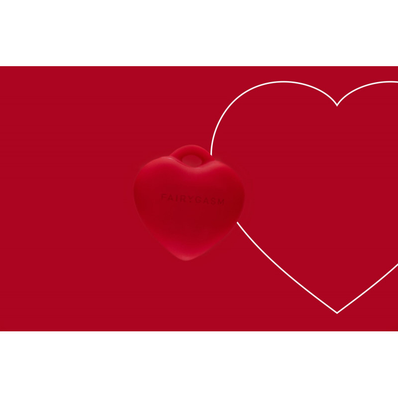 Текстура силікону мінівібратора FairyGasm PleasureStone Сердечко червоний