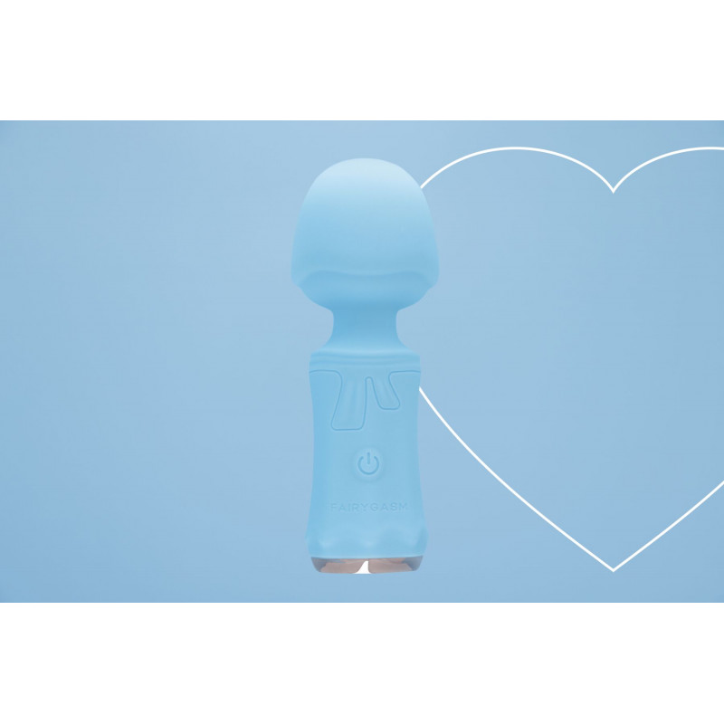 Мінівібромасажер FairyGasm SecretFuntasy blue - детальний вигляд зверху, дизайн, колір