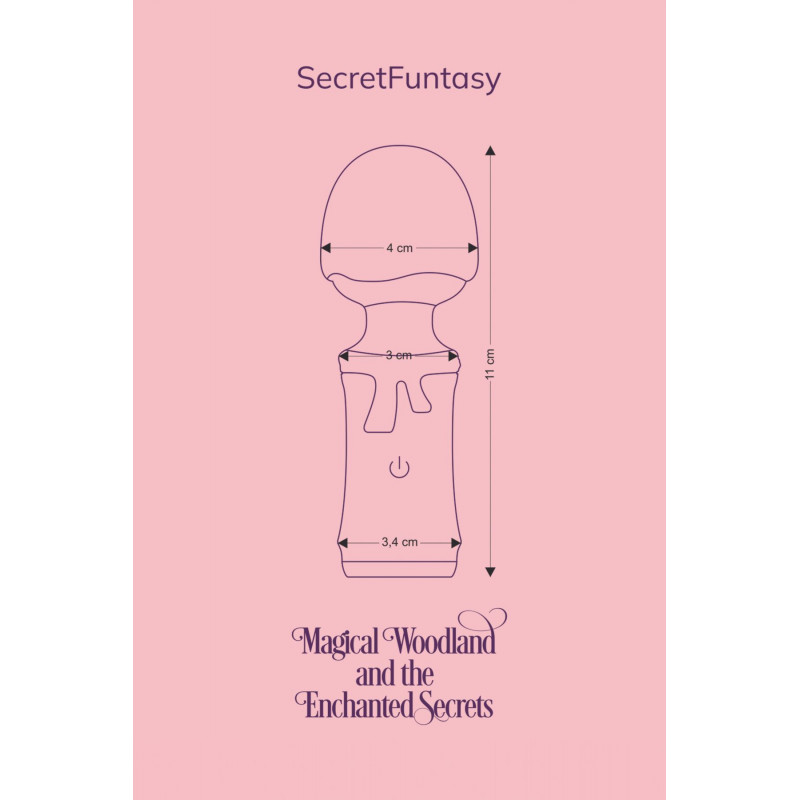 Мінівібромасажер FairyGasm SecretFuntasy blue - вигляд знизу, деталі конструкції