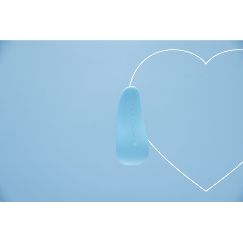 Крупний план головки вібратора-язичка FairyGasm ThrillLeaf blue