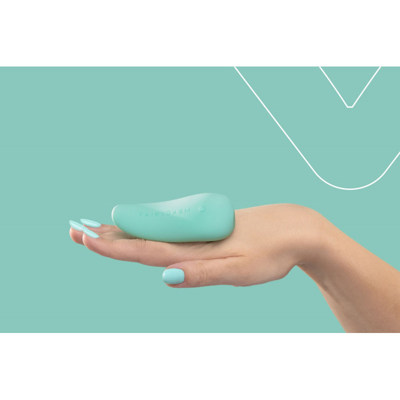 Вібратор FairyGasm ThrillLeaf green з різних ракурсів, показує його компактність