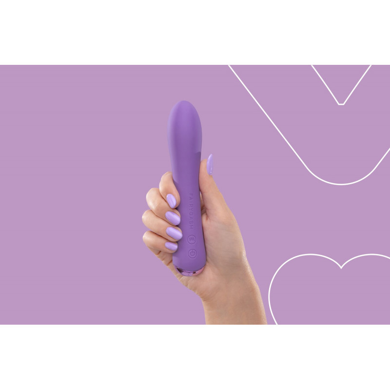 Зарядний пристрій та вібратор FairyGasm WowGenie фіолетовий, процес зарядки