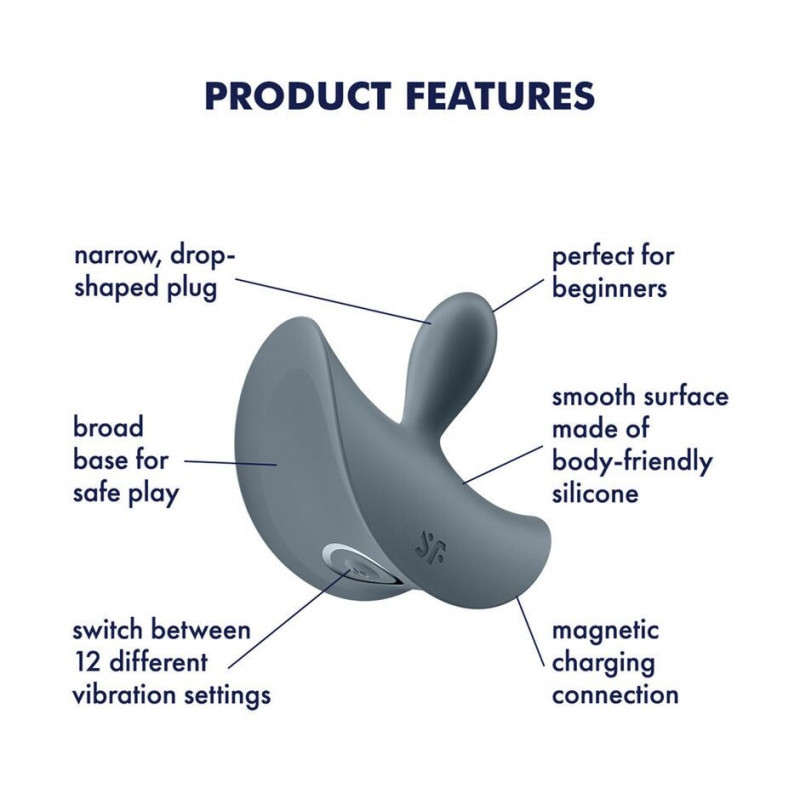 Текстура силікону анальної вібропробки Satisfyer Booty Absolute Beginners 2, приємна на дотик