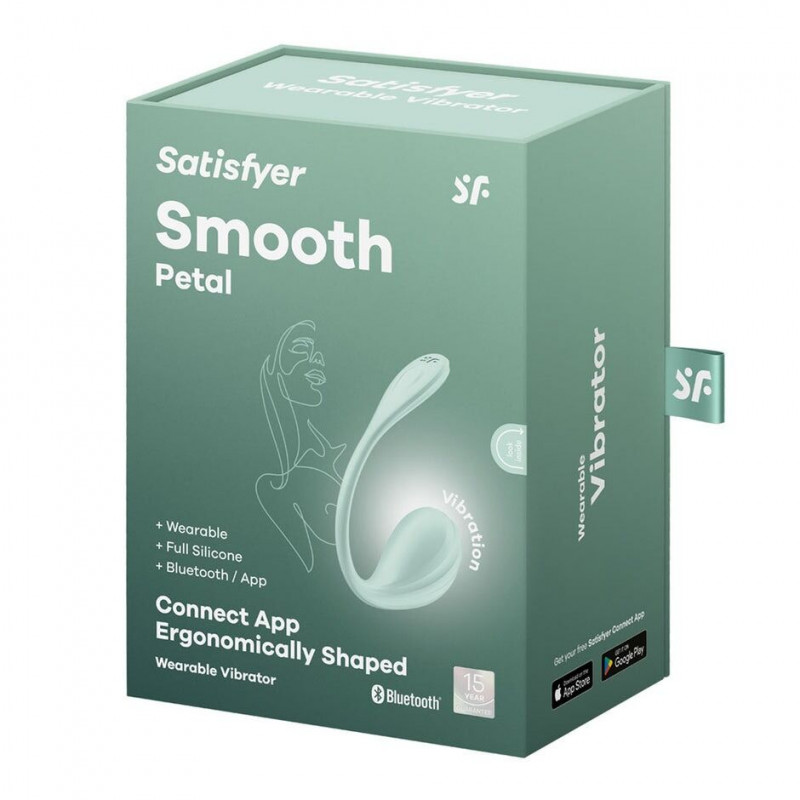Смарт-віброяйце Satisfyer Smooth Petal Connect App Mint - в контексті використання, елегантний дизайн