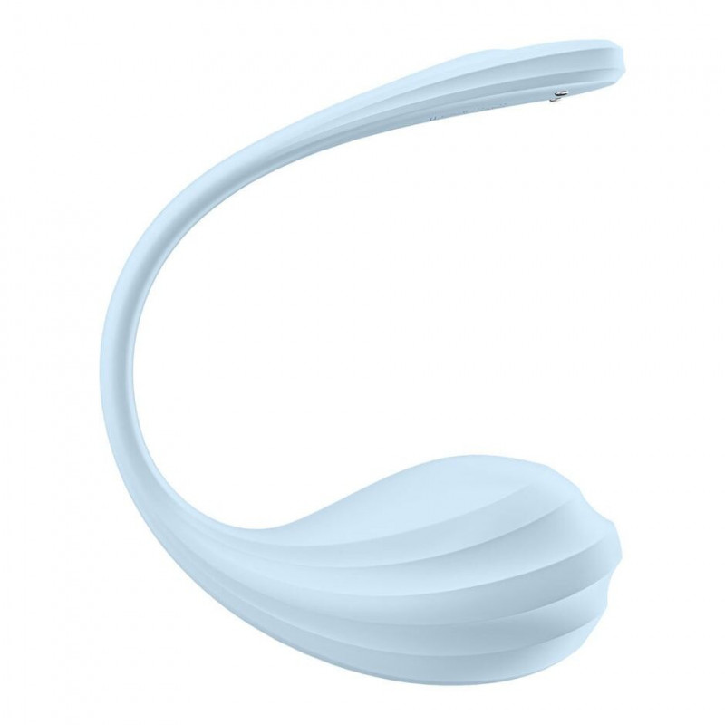 Близький план кнопки керування на Satisfyer Smooth Petal Connect App Light Blue