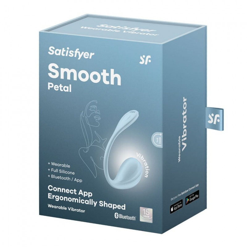 Різні режими вібрації Satisfyer Smooth Petal Connect App Light Blue, демонстрація