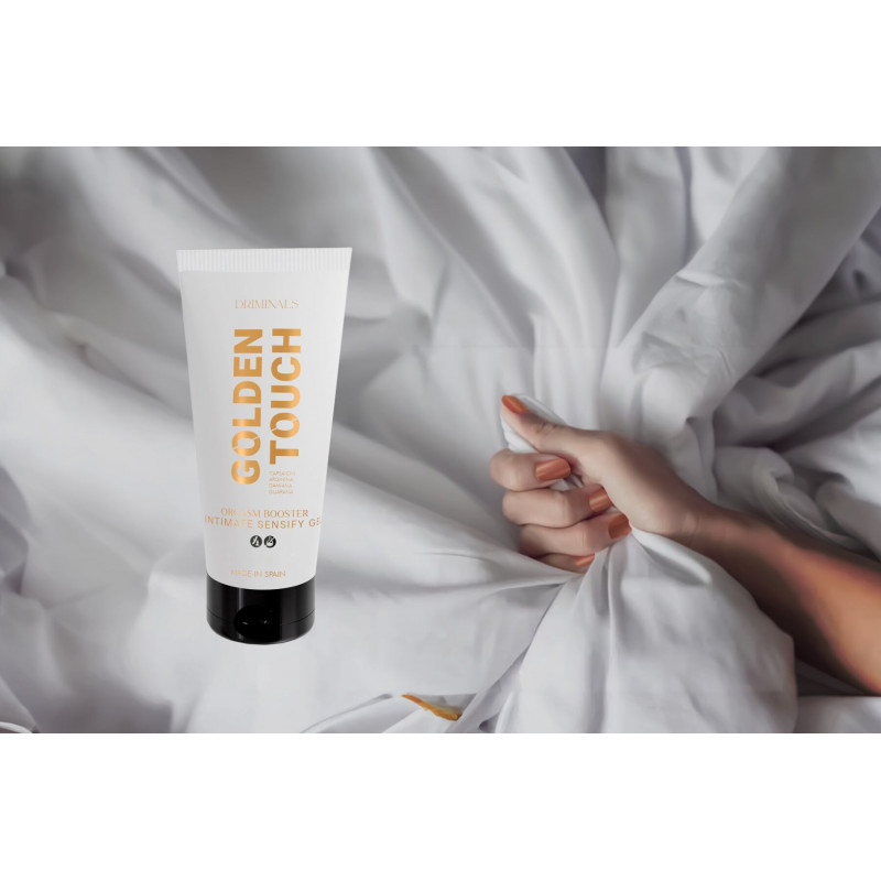 Збуджувальний гель Driminals Golden Touch Orgasm Booster 30 мл - текстура гелю, дрібні золоті частинки