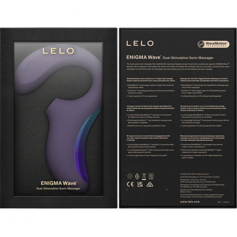 Кліторально-вагінальний стимулятор LELO Enigma WAVE Cyber Purple в насиченому кольорі Cyber Purple