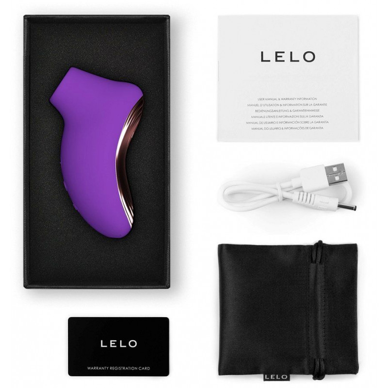 LELO SONA 2 Travel Purple: Упаковка стимулятора, стильний дизайн коробки