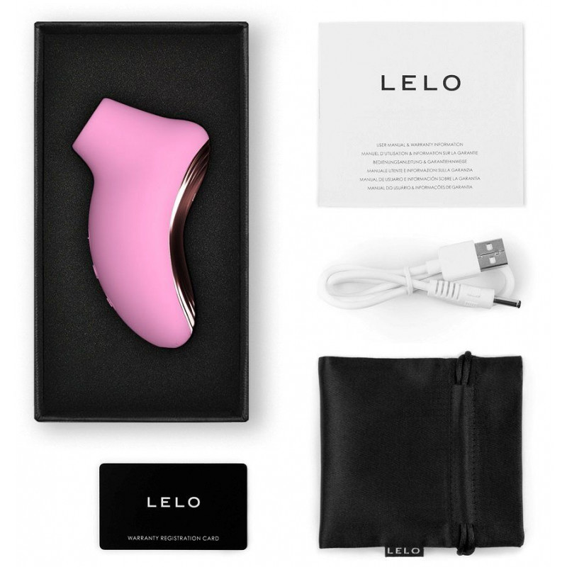Упаковка LELO SONA 2 Travel Pink – стильна коробка, що підкреслює преміальність продукту
