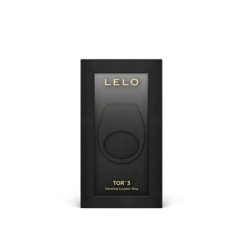 Ерекційне кільце LELO Tor 3 Black, вид ззаду, акцент на вібраційних елементах, інноваційний дизайн