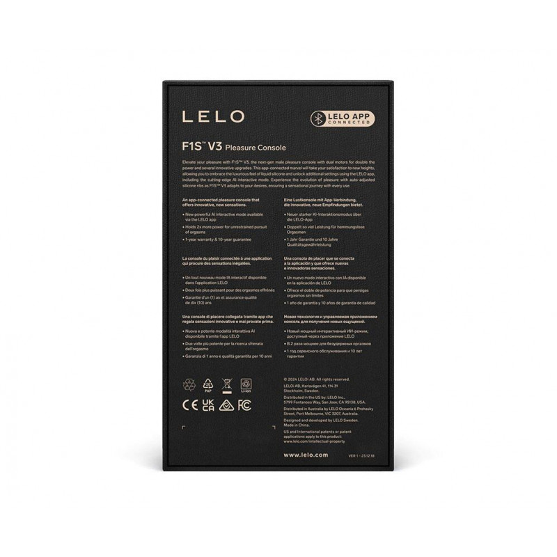 Смарт-мастурбатор LELO F1S V3 Teal - деталі дизайну, 8 режимів роботи