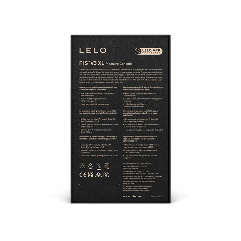 Смарт-мастурбатор LELO F1S V3 XL Red, загальний вигляд, що демонструє його збільшені розміри та червоний колір.