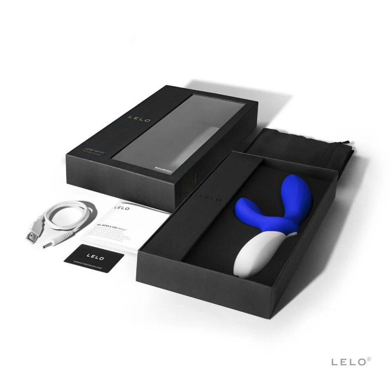 LELO Loki Wave Federal Blue - масажер простати, демонстрація стимуляції промежини