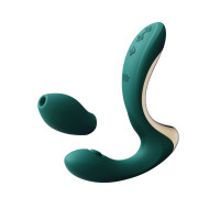 Вібратор-пульсатор з вакуумною насадкою Zalo Talis G-Spot PulseWave Turquoise Green
