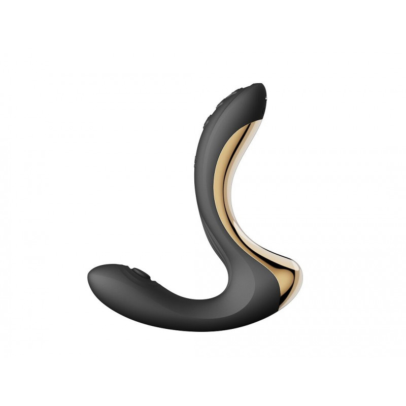 Вакуумна насадка вібратора Zalo Talis G-Spot PulseWave Obsidian Black, яка демонструє свою текстуру та гнучкість.